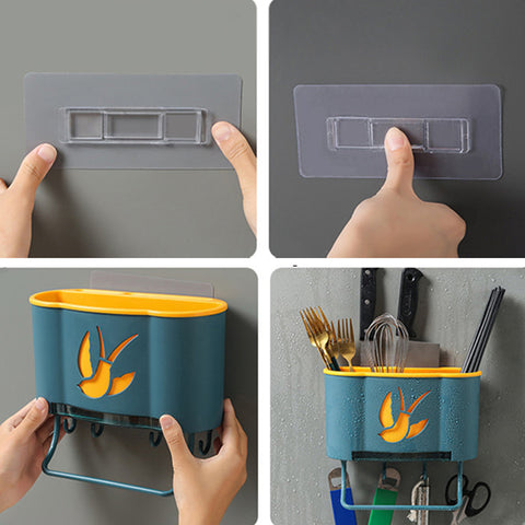 Wall Mounted Cutlery Drainer Rack