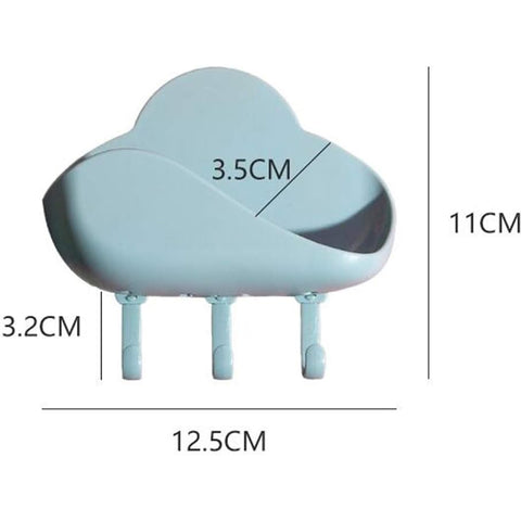 Cloud Shape Drain Soap Holder With Hook