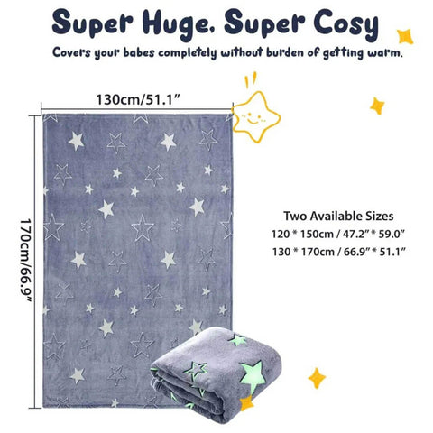Glow In The Dark Throw Blanket For Kids