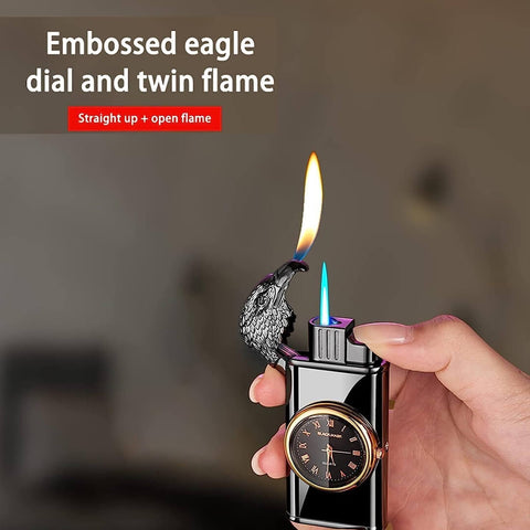 Eagle Head Double Flame Lighter Metal Torch Design