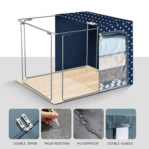 Premium Foldable Storage Box Organizer For Clothes 66 Ltr