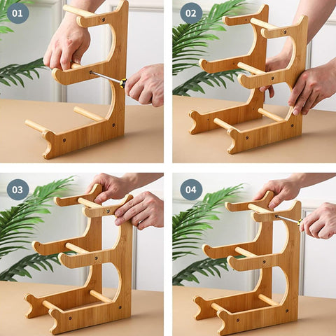 3 Tiers Fruit Plates With Wooden Stand