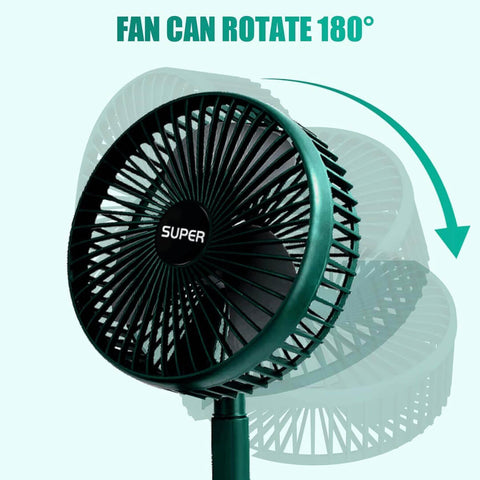 Telescopic Rechargeable Folding Fan