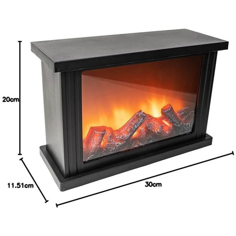 LED Decorative Fireplace with Realistic Flame