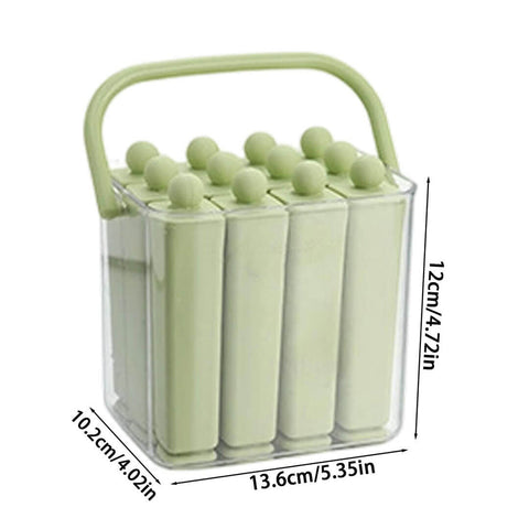 12 Grid Silicone Ice Pop Maker with Carry Bucket