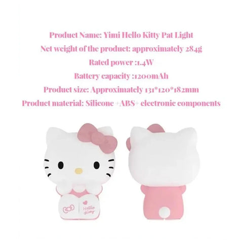 Kawaii Kitty Style Silicone Night Light Soft Warm Glow Touch Control USB Rechargeable