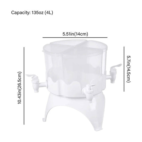 Rotating Cold Beverage Dispenser (4L, 4 Grid)