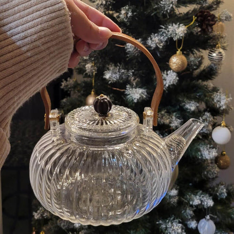 Borosilicate Teapot with Wooden Handle