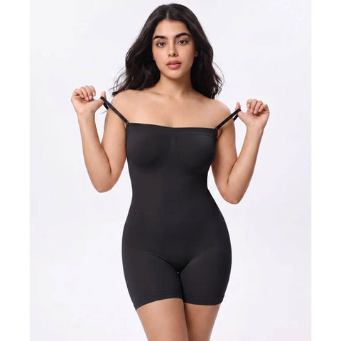 Full Body Strapless Tummy Control Shaper – Black