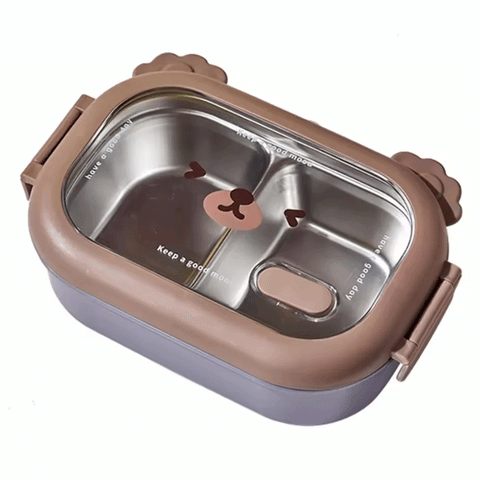 2 Compartment Stainless Steel Leakproof Bento Box