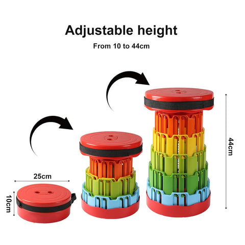Telescopic Folding Plastic Stool