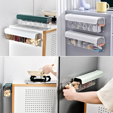 6 Grid Transparent Wall Closet Organizer