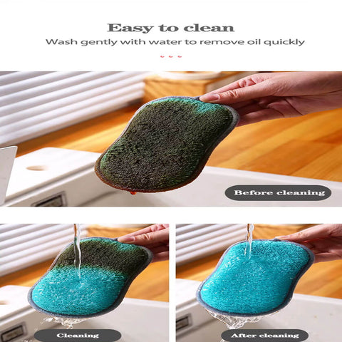Double Sides Scrub Magic Dishwasher Sponge