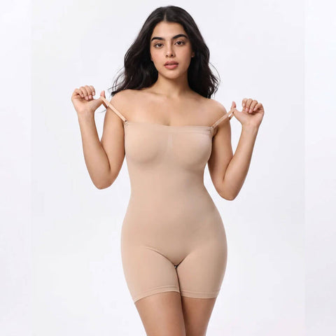 Full Body Strapless Tummy Control Shaper – Beige