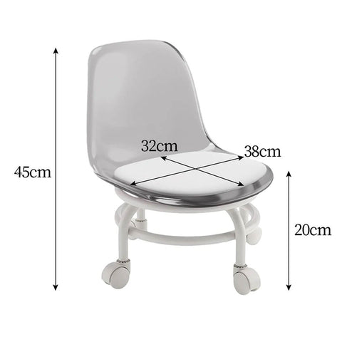 Transparent Heavy Duty Chair with Wheels