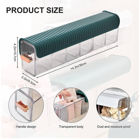 6 Grid Transparent Wall Closet Organizer