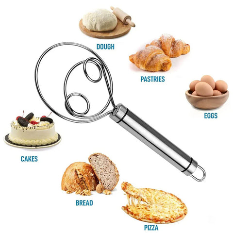 Stainless Steel Dough Whisk Mixer