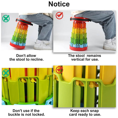 Telescopic Folding Plastic Stool
