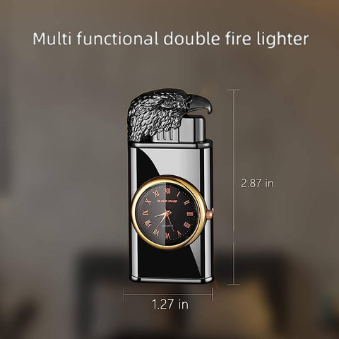 Eagle Head Double Flame Lighter Metal Torch Design
