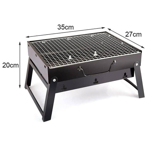 Foldable Tabletop Charcoal BBQ Grill Stainless