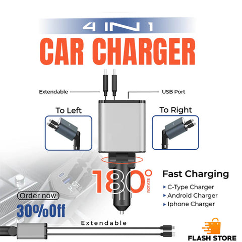 120W 4 in 1 Car charger