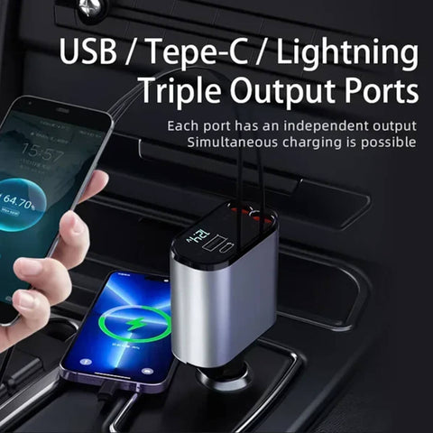 120W 4 in 1 Car charger