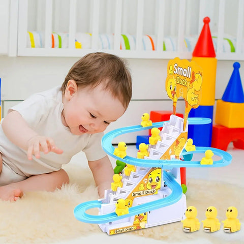 Small Ducks Roller Coaster Climbing Stairs Slide Toy