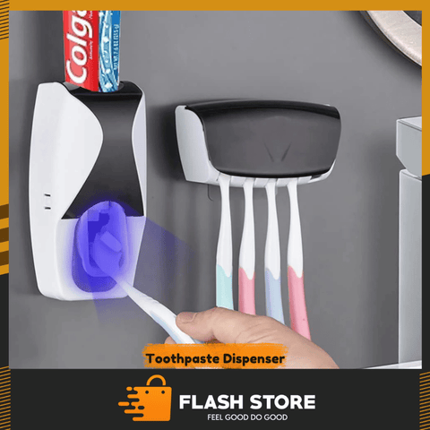 Toothpaste Dispenser With Brush Holder