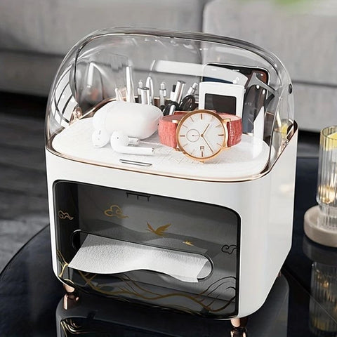 Luxury Tissue Box With Cosmetic Organizer