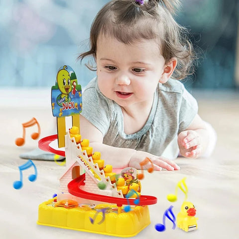 Small Ducks Roller Coaster Climbing Stairs Slide Toy