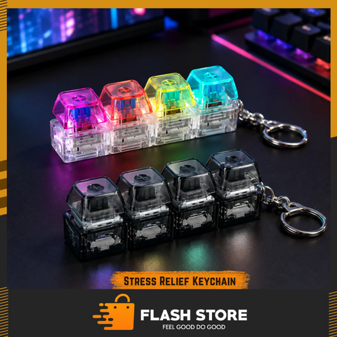 4 Key Mechanical Keyboard Switch Keychain Fidget Clicker