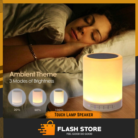 Wireless Bluetooth Speaker with LED Touch Lamp and Smart Mood Lighting