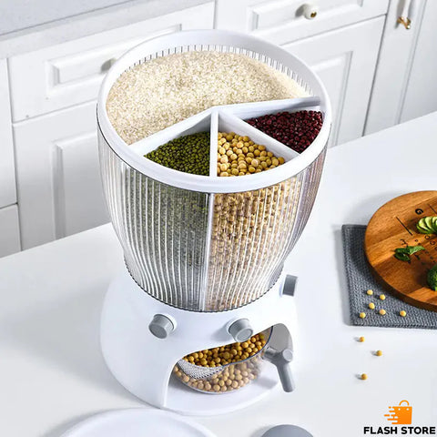 4 Partition Rotating Cereal Dispenser