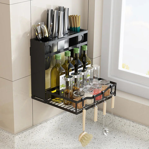 Kitchen Seasoning Storage Rack Foldable