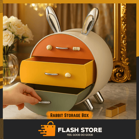 Luxury Rabbit Storage Box 3 Layer Drawer Organizer