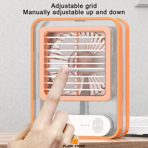 Mini Fan AC Humidifier with LED Night Light