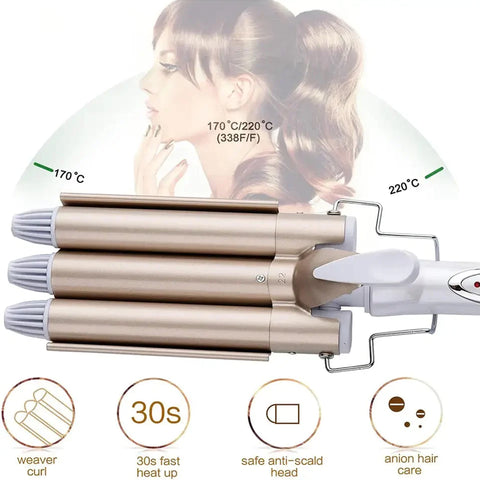 WaveWonder Pro Triple Wave Hair Curler