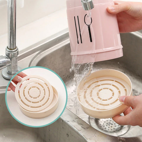 Smiley Cutlery Holder With Lid