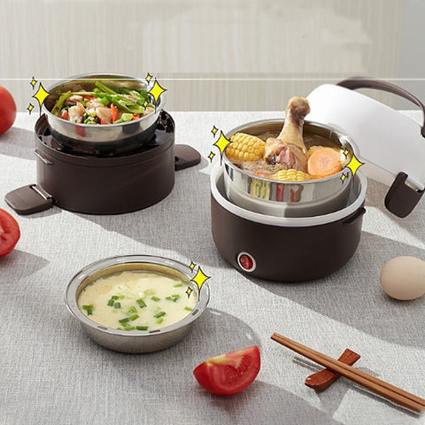 Electric Steamer Lunch Box 2 Layer