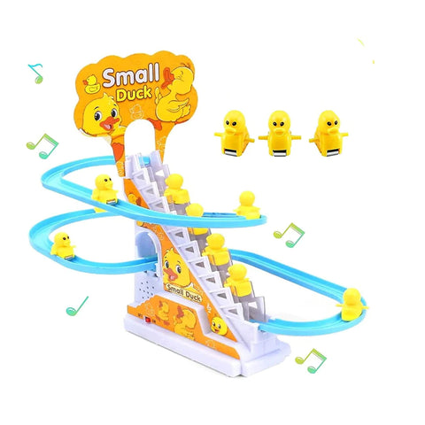 Small Ducks Roller Coaster Climbing Stairs Slide Toy