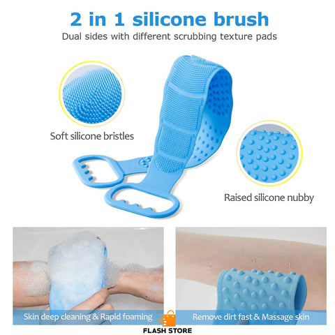 Silicone Shower Scrubber Belt (Pack of 02)