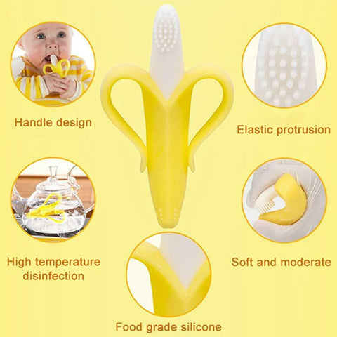 New Baby Banana Shape Tooth Brush