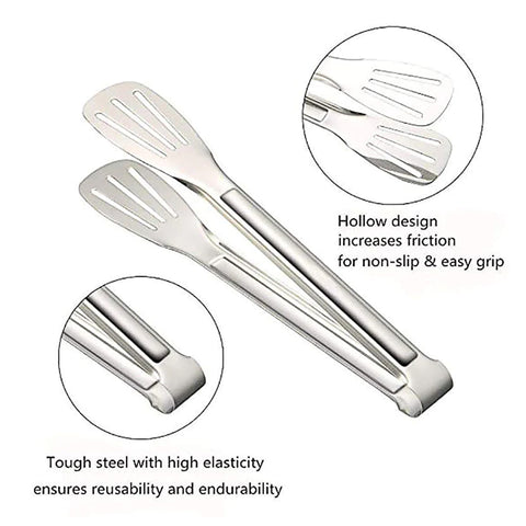 Kitchen Tong For Cooking Stainless Steel (Pack of 02)