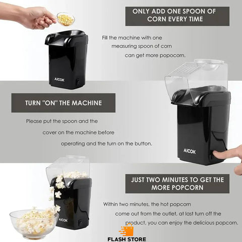 Electric Popcorn Maker Hot Air Popper