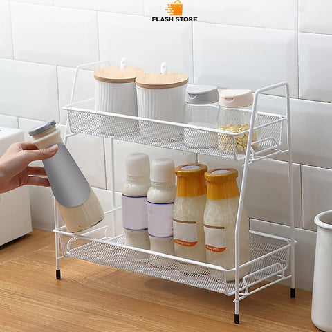 2 Layer Multi Purpose Iron Organizer Shelf