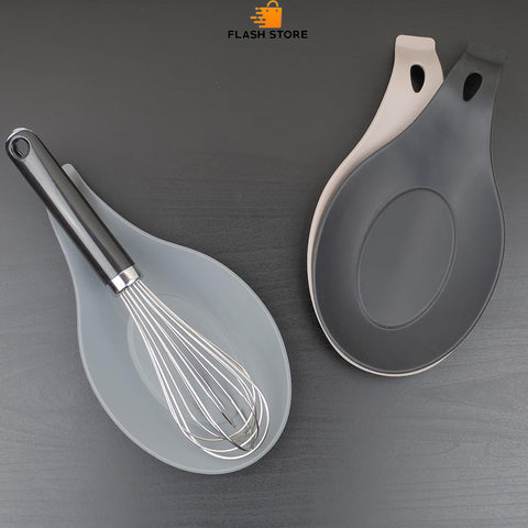 2 Pcs Silicone Food Grade Spoon Rest Set
