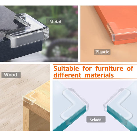 4 Pcs Silicone Table Corner Edge Protector Covers