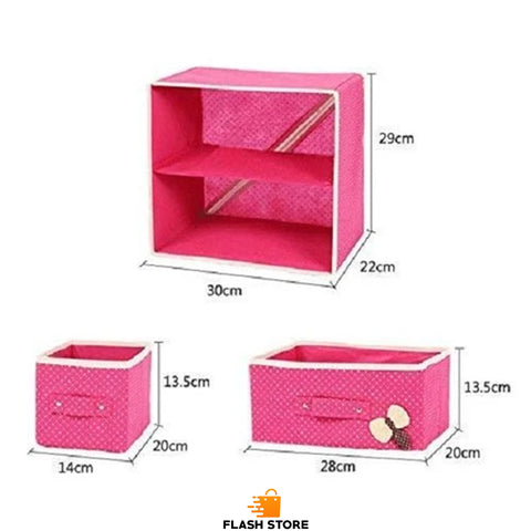 3 Drawer Fabric Folding Storage Organizer