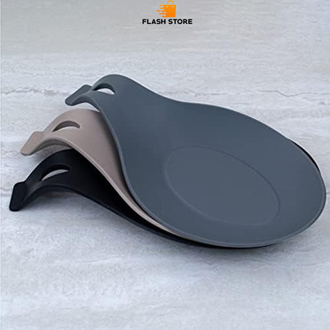 2 Pcs Silicone Food Grade Spoon Rest Set