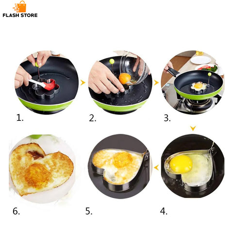 Stainless Steel Egg Molds 4 Pcs Set For Kitchen